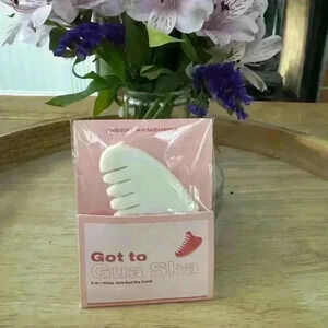 INH Got To Gua Sha ~ 3 in 1 White Jade gua sha comb ~ New!